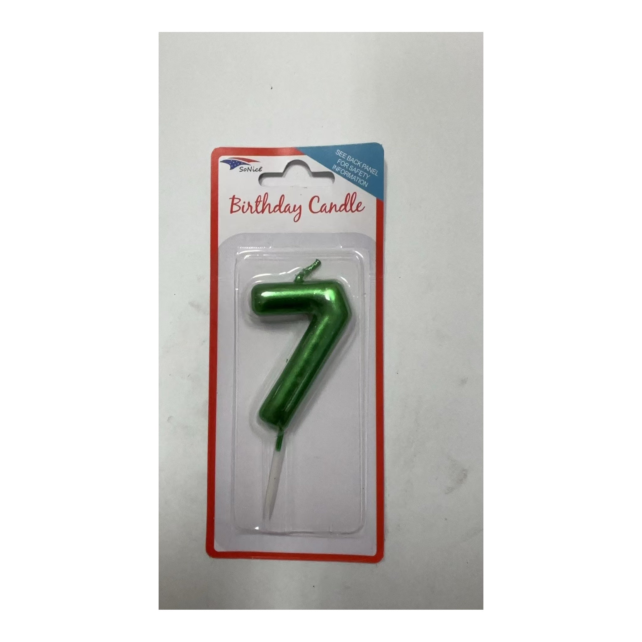 Number Candles 7 Emerald